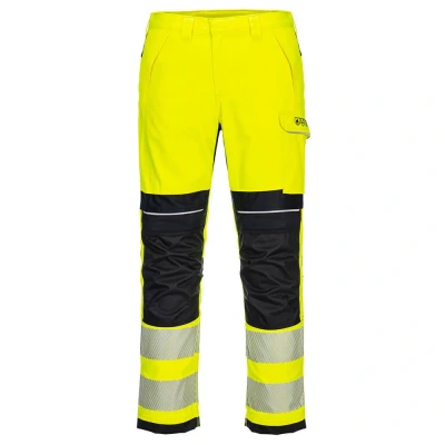Image of Portwest PW3 FR Hi Vis Work Trousers Yellow/Black 28