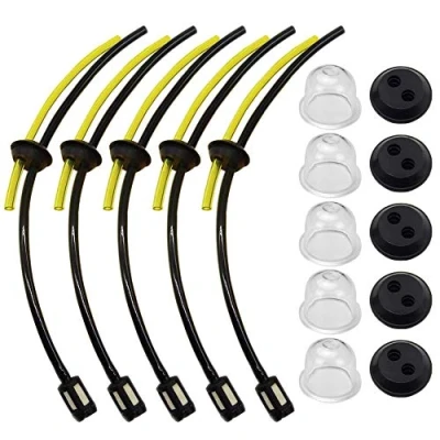 Image of Laixin 5 Pack Petrol Filter Kit Fuel with Tank Hose Pipe Spare Tube for Brush Cutter Trimmer Mower Shears Pruners