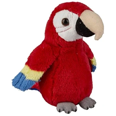 Image of Ravensden Soft Toy Scarlet Macaw Parrot 15cm