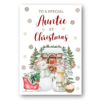 Image of Second Ave Auntie Christmas Snowmen Winter Xmas Holiday Festive Greetings Card