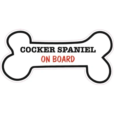 Image of Funny Dog Bone Sticker Cocker Spaniel Vinyl Car Van Decal Pet Lover