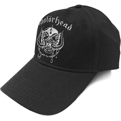 Image of Motorhead Baseball Cap Band Logo Warpig Sonic Silver Official Black Strapback One Size