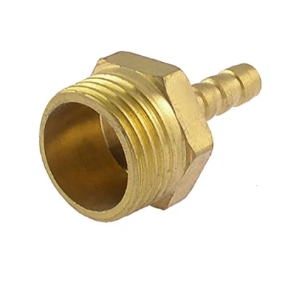 Image of Sourcingmap Brass 6mm Hose Barb to 1/2&quot; PT Male Thread Pneumatic Connector Fitting