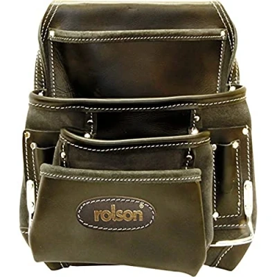 Image of Rolson 68873 Large Single Leather Tool Pouch , Black