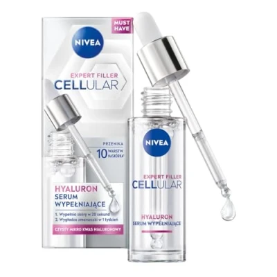 Image of NIVEA Cellular Expert Filler Hyaluronic Plumping Serum (30ml), Lightweight and Fast Absorbing Serum, Non Adhesive Anti Wrinkle with 20% Hydra Elixir