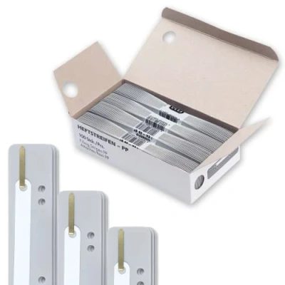 Image of Elba 27591GR Filing Strips Short for DIN A4 and A5 PP Pack of 100 Grey