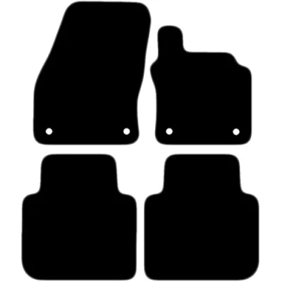 Image of Carsio Carpet Car Mats For Seat Tarraco 2019+ Onwards Tailored Fit Floor Mat Set Complete Accessory Black Custom Fitted All Weather, Anti Slip Backing &amp; Grey Trim