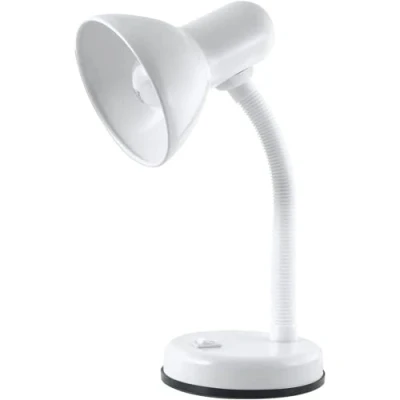 Image of Flexi Desk LAMP with Versatile Flexible Neck Table Reading Bedroom Study Decorative and Integral On/Off Switch White