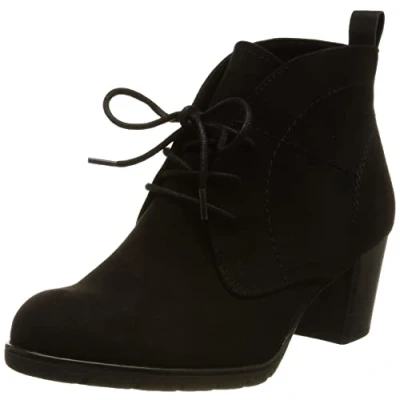 Image of MARCO TOZZI Women&#039;s 2 25107 41 Lace Boot Heel, Black (Black), 3.5