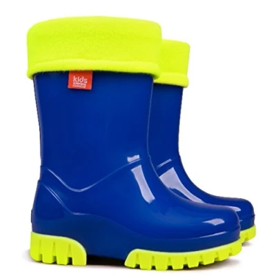 Image of Demar Toddlers Kids Boys Girls 2 10yrs Wellies Rain Boots Children Wellington Warm Lined (Blue, 13 UK Child, numeric_13)