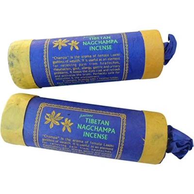 Image of Tibetan/Nepalese Round Tube Incense Joss Sticks Pack of 2 (Nag Champa)