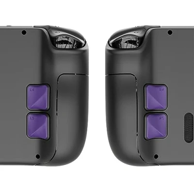 Image of Skull &amp; Co. Back Button Enhancement Set for Steam Deck, Handle Grip Pads Improvement Protection Kit Deck Galactic Purple, 4pcs