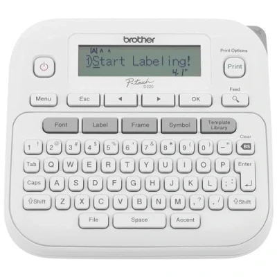 Image of BROTHER P Touch PTD220 Home/Office Everyday Label Maker Prints TZe Tapes up to 1/2 inch
