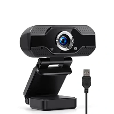 Image of 1080P Full HD Webcam, Computer Camera Desktop USB with Microphone Drive Free for Live Streaming Video Calls Online Class