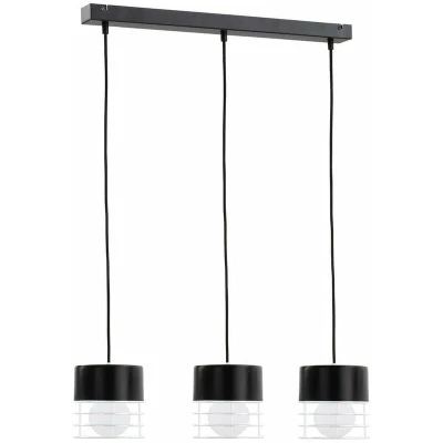 Image of Mao Bar Pendant Ceiling Light Black, 60cm, 3x E27