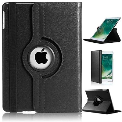 Image of IPad Mini 4 Case,iPad Cover,iPad Leather Case, PU Flip Case Stand Function Slim Premium 360 Rotating Cover (BLACK)