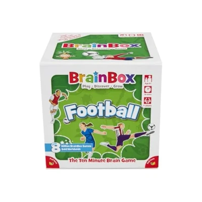 Image of BrainBox Football Fun &amp; Educational Card Game Ages 8+ 1+ Players 10 Minutes Play Time