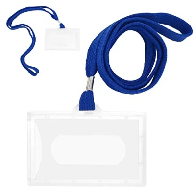 Image of D.RECT 50 Set Name Badges with Ribbon Card Holder for Business, Exhibition, Office, School and Children Pack of