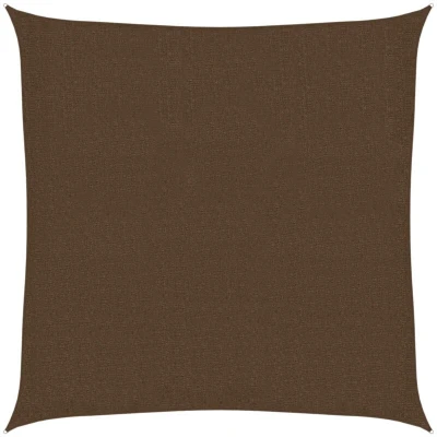 Image of vidaXL Sunshade Sail 160 g/m² Brown 3.6x3.6 m HDPE