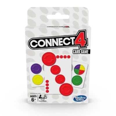 Image of Hasbro Gaming Connect 4 Card Game for Kids Ages 6 and Up, 2 Players In A Row