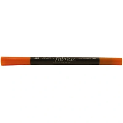Image of Tsukineko Fabrico Fabric Duel Ended Marker Tangerine