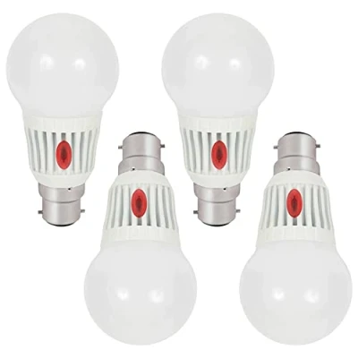 Image of LITECRAFT 7W B22 Bayonet Cap Dusk Till Dawn LED Light Bulb Warm White 4 Pack