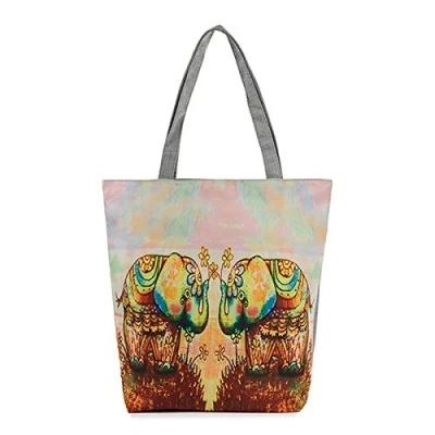 Image of Millya Creative Waterproof Foldable Large Shopping Bag Travel Recycle with Side Pocket (226a)