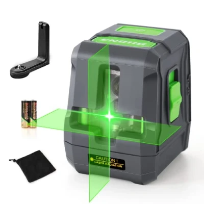 Image of Enventor Laser Level, 25M/82ft Green Beam Cross Line Levels Self Leveling with 2 Lines Horizontal/Vertical, Mode Manual/Self Leveling, IP54, 360 Magnetic Bracket, xAA Batteries
