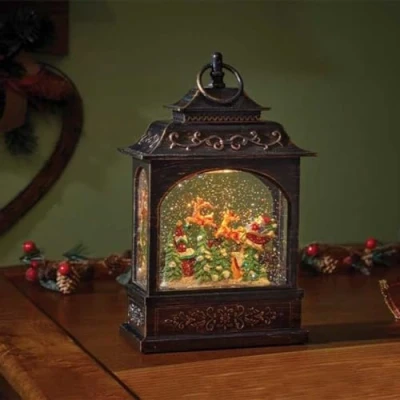 Image of 29cm Battery Operated LED Christmas Flying Santa Lantern Decoration