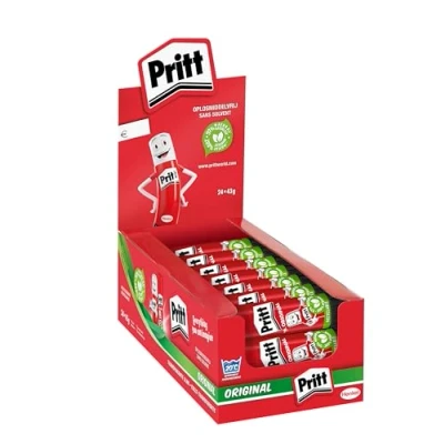 Image of Pritt PKS42 Glue Stick Box Display with 24 Sticks, Original, 43 g Each