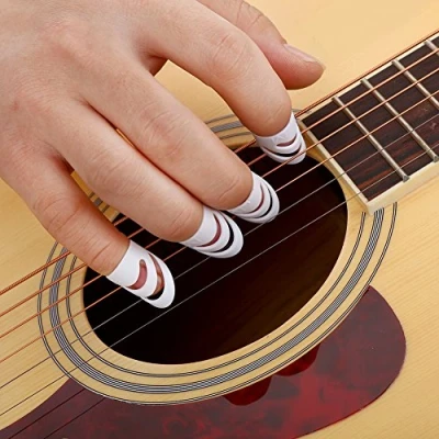 Image of 4Pcs Finger Picks Thumbpicks Protector Set Plastic for Guitar Bass Ukulele Mandolin