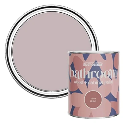 Image of Rust Oleum Purple Moisture Resistant Bathroom Wood and Cabinet Paint in Satin Finish Lilac Wine 750ml