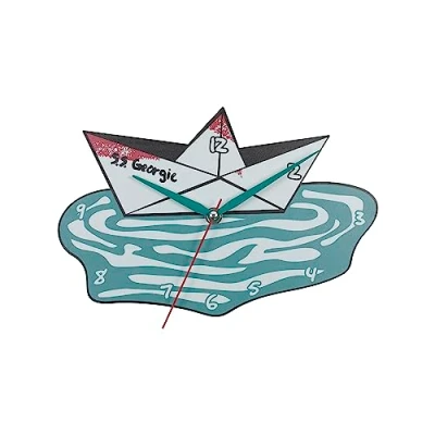 Image of Disney IT White and Green Boat Shaped Clock ITM3006