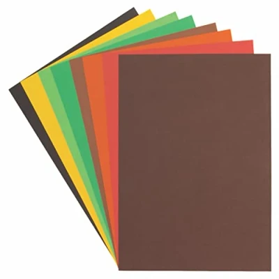 Image of Baker Ross FE618 Woodland A4 Paper &amp; Card Pack of 100, Coloured Art Supplies for Children Making Activities, Ideal Kids Arts and Crafts Projects,