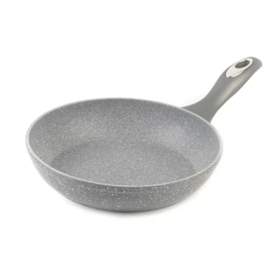 Image of Salter BW02762G Marblestone 20 cm Frying Pan Non Stick, Healthy Marble Effect Pan, PFOA Free, Corrosion Resistant Forged Aluminium, Suitable For All Cooking Hobs, Dishwasher Safe, Stay Cool Handle