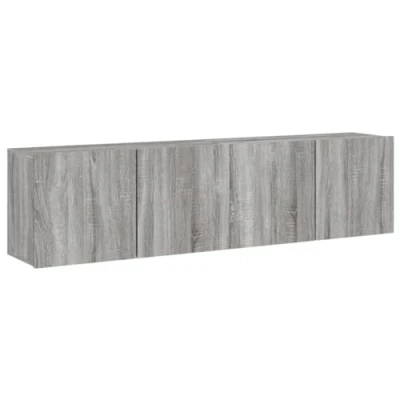 Image of vidaXL TV Cabinets Wall mounted 2 pcs Grey Sonoma 80x30x41 cm