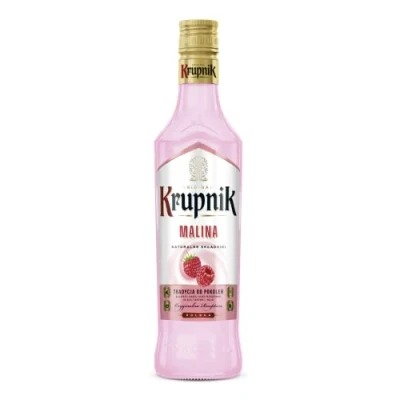 Image of Krupnik Raspberry Liqueur Sweet and Fruity Polish Creamy Liqueur, Crafted from Cream, Milk Vodka, Perfect for Sipping, Cocktails, Coffees, Hot Chocolates Desserts 16% ABV, 50cl