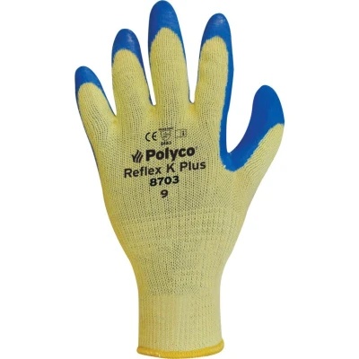 Image of Polyco REFLEX K PLUS kevlar lined Latx Palm Gloves 10 PAIRS