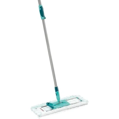 Image of Leifheit Profi XL Micro Duo Mop with Telescopic Handle to 142 cm, 42 cm Large Flat Floor Head, 360 Universal Joint for Easy Steering, Microfibre Cleaning Floors