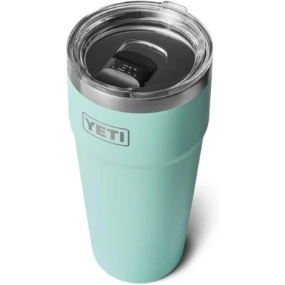 Image of YETI Rambler Cup, Vacuum Insulated Stainless Steel Stackable Cup with Magslider Lid, Seafoam, 30 oz (887 ml)