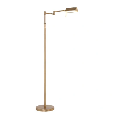 Image of Karl LED Integrated Floor Lamp Bronze Brushed, Glass Matt
