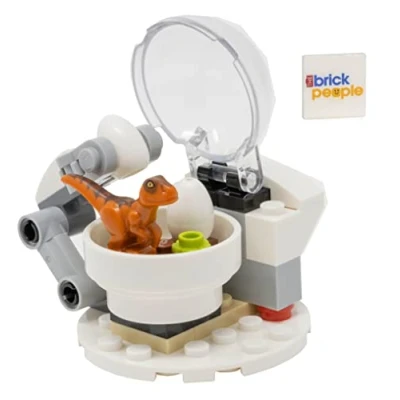 Image of LEGO Baby Dino Action Figure Hatchery with Brown Raptor