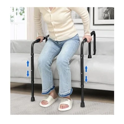 Image of Chair Lift Assist Devices for Seniors Elderly Couch Rail Standing Aids Helper Medical Handicap Cane Mobility Up Frame Disabled Adjustable Grab Bar
