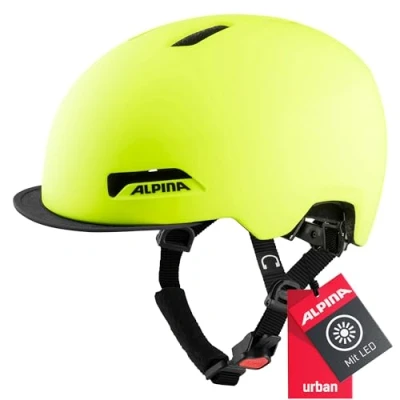 Image of ALPINA Unisex Adult, BROOKLYN cycling helmet, be visible matt, 57 61 cm