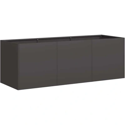 Image of vidaXL Planter Black 120x40x40 cm Cold rolled Steel