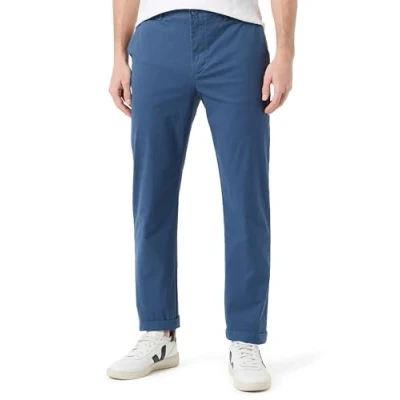 Image of Tommy Hilfiger Men Mercer Essential Twill Chino Woven Pants, Blue, 29W / 36L