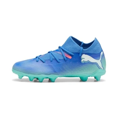 Image of Puma Future 7 Match FG/AG Unisex Moulded stud football boots for kids, Size: 5.5, Bluemazing/white/electric peppermint Textile/synthetics