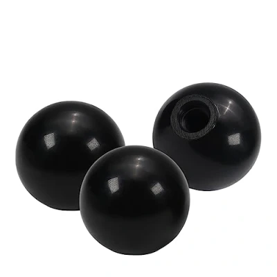 Image of Othmro 4pcs Ball Lever Knobs, M10 Female Thread Insulated Black Knob, 40mm Diameter Bakelite Knob Machine Handle Tool Replacement