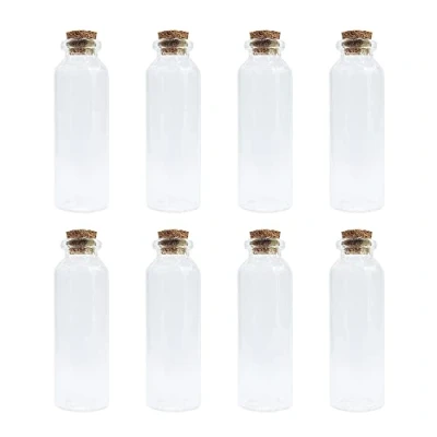 Image of WYAN 8pcs 30ml Small Glass Bottles, Bottles with Stoppers, Mini Wedding Favours, for DIY Arts Crafts Decoration