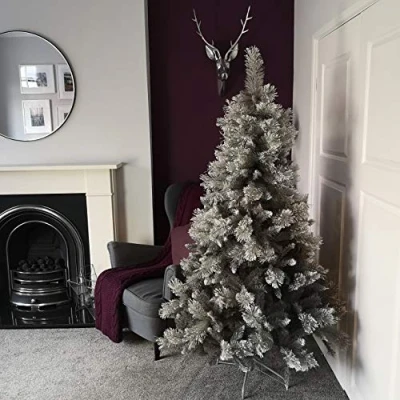 Image of Premier 6ft (180cm) Snow Fir Grey PVC Christmas Tree with 587 Cashmere Tips